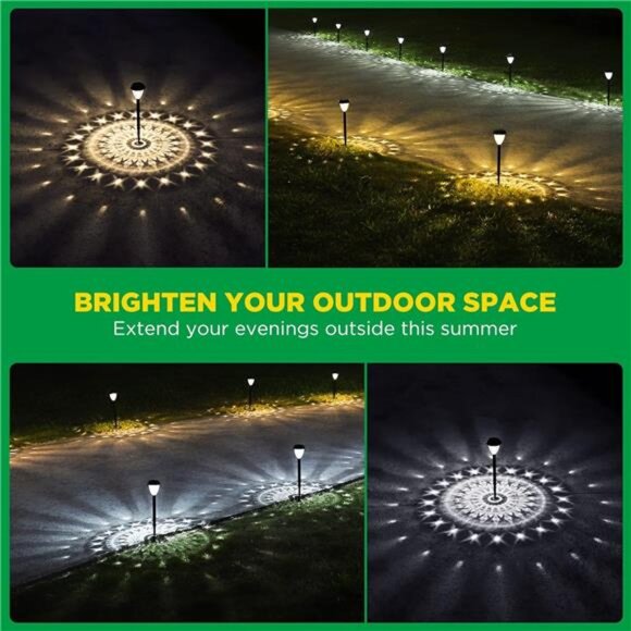 Super Bright Solar Lights, Waterproof 10 Pack, Dusk to Dawn Up to 12 Hrs Solar - Picture 3 of 7